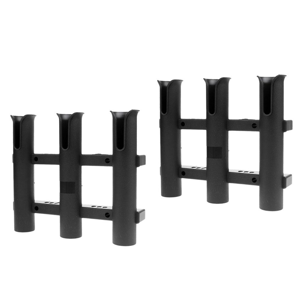 Fishing Equipment Holder - Zwart PP hengelhouderrek met verticale steun
