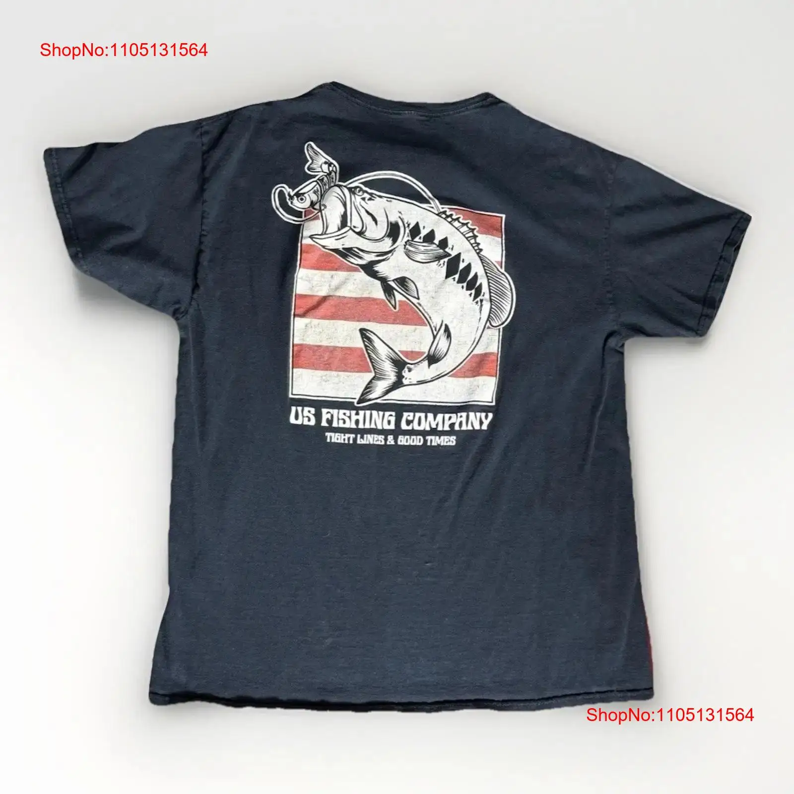 Fishing Line - US Fishing Co T-shirt L Zwart