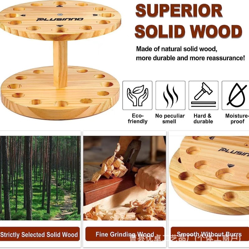 Ronde houten hengelsteun met d - Fishing Equipment Holder recensie en prijs