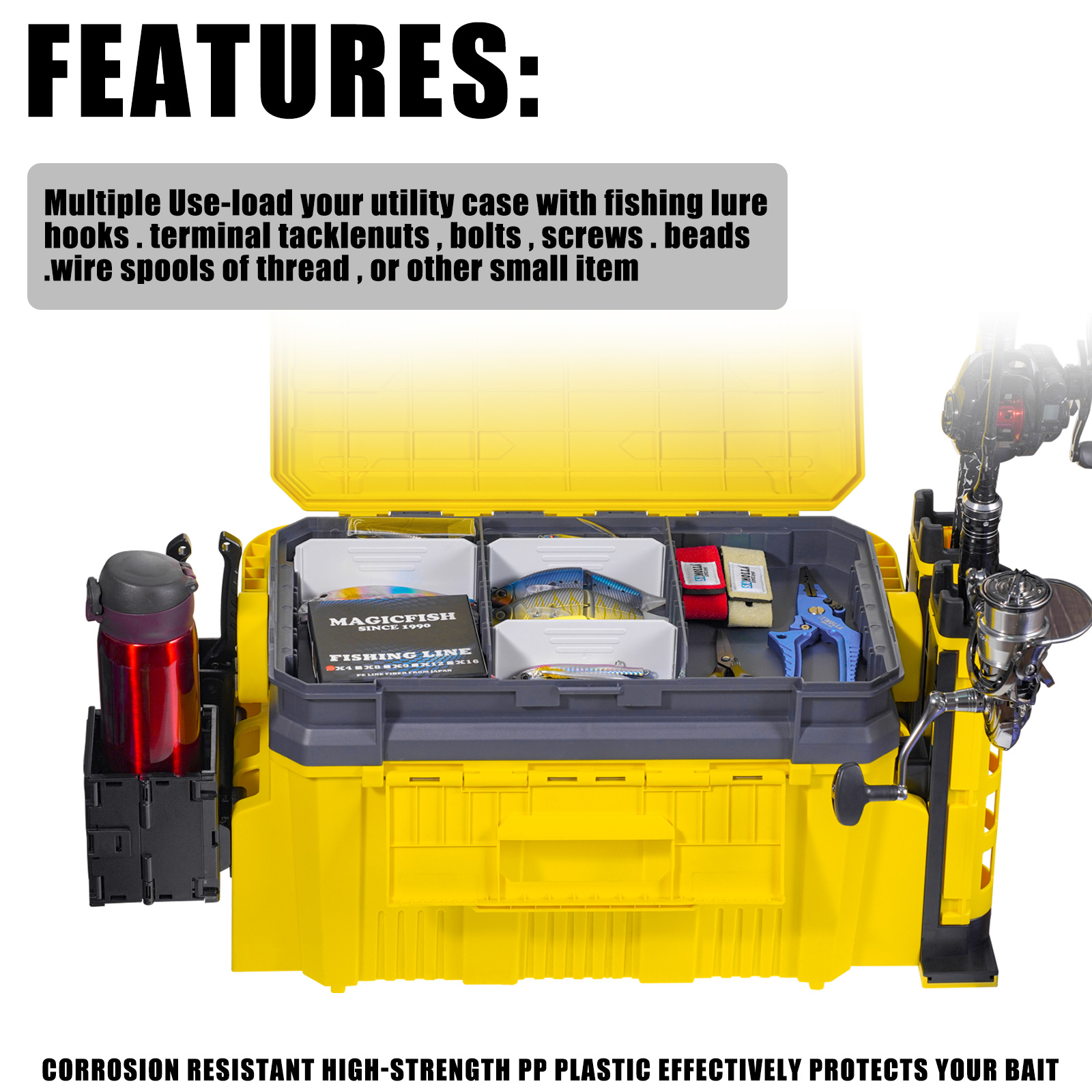 Nieuw Groot Viskistpak 19.5l 2 - Fishing Equipment Kit recensie en prijs